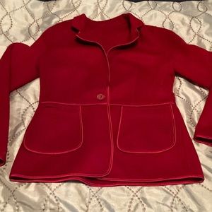 Wool jacket. Size 10 Cranberry Red color